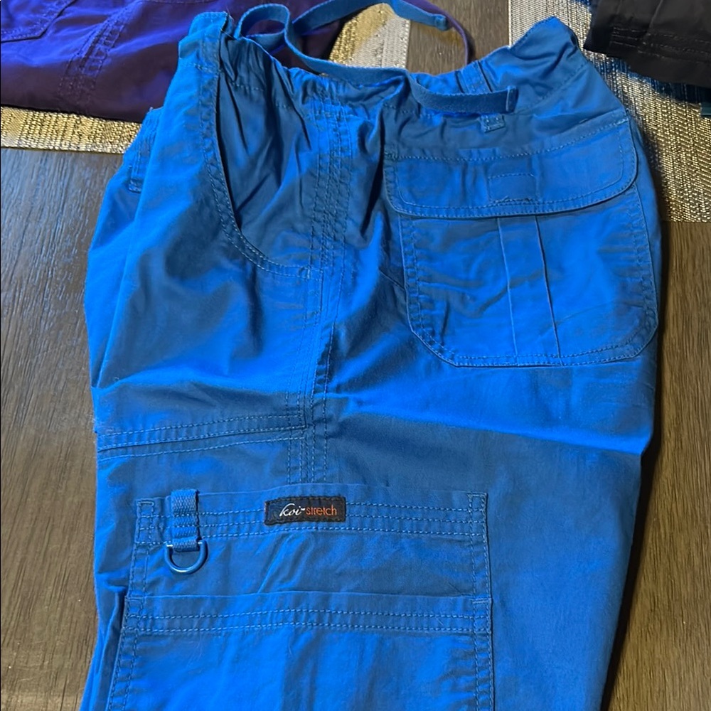Koi Blue Cargo Pants with Adjustable Waistband